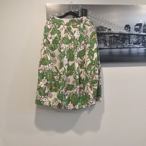 floral-print midi skirt